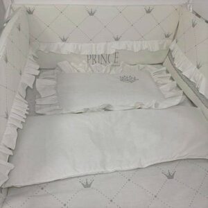 סט מצעים למיטת תינוק - דגם פרינס